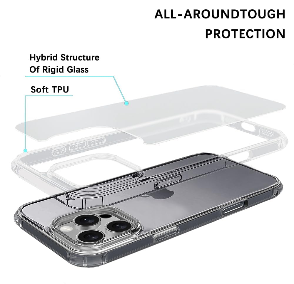 Clear Case for iPhone 16 Pro Max 6.9-Inch, Advanced Airbag Drop Protection